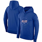 Men's New York Giants Nike Sideline Property Of Wordmark Logo Performance Pullover Hoodie Royal,baseball caps,new era cap wholesale,wholesale hats